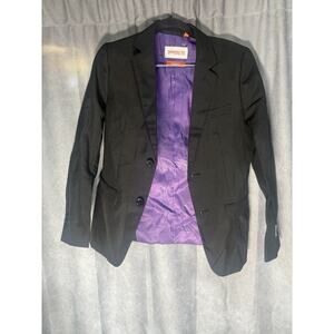 OppoSuit- Black with purple inside 14Y